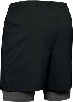 Lühikesed jooksupüksid Under Armour Qualifier 2-in-1 Mens Shorts Black/Pitch Gray/Pitch Gray S - 2