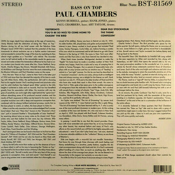 Vinyylilevy Paul Chambers - Bass On Top (LP) - 5