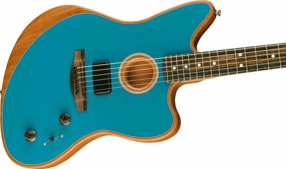 Special Acoustic-electric Guitar Fender American Acoustasonic Jazzmaster Ocean Turquoise - 3