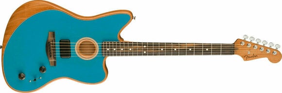 Special Acoustic-electric Guitar Fender American Acoustasonic Jazzmaster Ocean Turquoise - 4