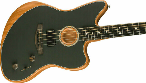Elektroakustická gitara Fender American Acoustasonic Jazzmaster Volfram - 3