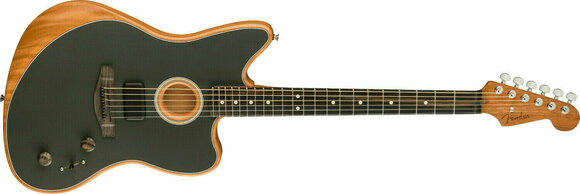Speciel akustisk-elektrisk guitar Fender American Acoustasonic Jazzmaster Tungsten - 4