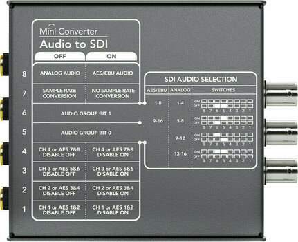 Videomuunnin Blackmagic Design Mini Converter Audio to SDI 2 - 3