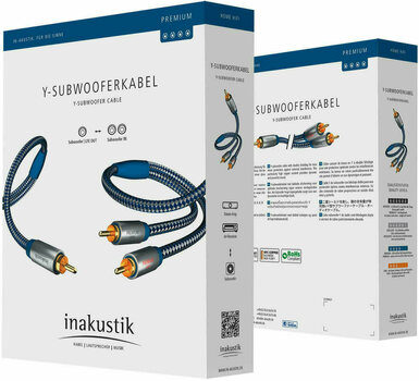 Hi-Fi Subwooferový kábel
 Inakustik Premium Y-Sub Cable 3 m - 2