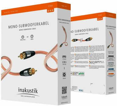 Hi-Fi Subwooferový kabel
 Inakustik Star Mono 7,5 m Průhledná Hi-Fi Subwooferový kabel - 2