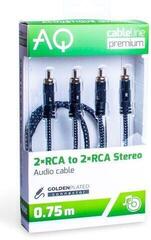 Hallo-Fi Audio-Kabel AQ Premium PA43030 3 m Schwarz-Weiß Hallo-Fi Audio-Kabel - 1