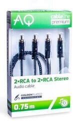 Cable AUX Hi-Fi AQ Premium PA40030 3 m Blanco-Negro Cable AUX Hi-Fi - 1