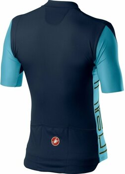 Cycling jersey Castelli Entrata V Jersey Savile Blue/Celeste/Saffron L - 2