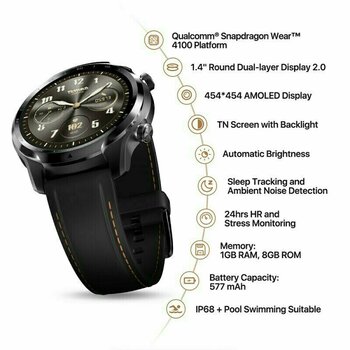 Reloj inteligente / Smartwatch Mobvoi TicWatch Pro 3 GPS Shadow Black Reloj inteligente / Smartwatch - 5
