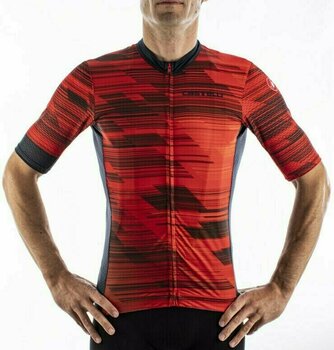 Cycling jersey Castelli Rapido Jersey Red/Savile Blue M - 3