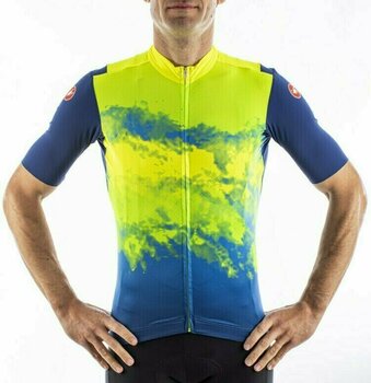 Mez kerékpározáshoz Castelli Polvere Jersey Dzsörzi Yellow Fluo M - 3