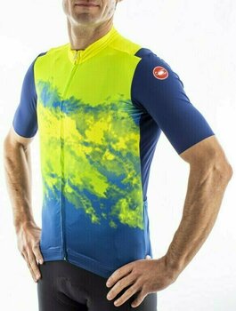 Велосипедна тениска Castelli Polvere Jersey Джърси Yellow Fluo XL - 4