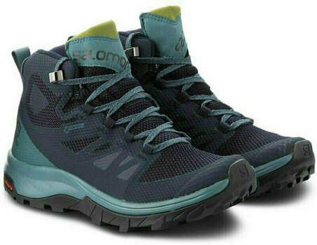 Pantofi trekking de dama Salomon Outline Mid GTX W Navy Blazer/Hydro/Guacamole 42 Pantofi trekking de dama - 4