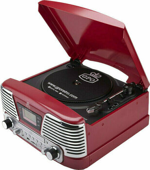 Retro gramofon GPO Retro Memphis Czerwony - 5