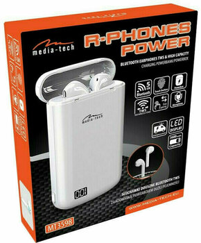 Écouteurs intra-auriculaires sans fil Media-Tech MT3598 White Écouteurs intra-auriculaires sans fil - 5
