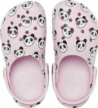 Buty żeglarskie dla dzieci Crocs Kids' Classic Panda Print Clog Ballerina Pink 25-26 - 5