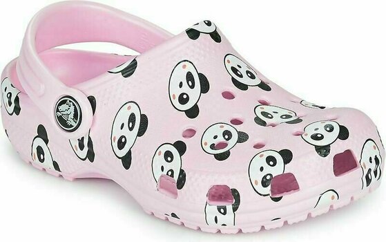 Buty żeglarskie dla dzieci Crocs Kids' Classic Panda Print Clog Ballerina Pink 22-23 - 2