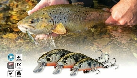 Fishing Wobbler Savage Gear 3D Sticklebait Twitch Brown Trout Smolt 6,5 cm 9,4 g - 5