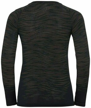 Løbe t-shirt med lange ærmer Odlo Blackcomb Ceramicool T-Shirt Black/Space Dye M Løbe t-shirt med lange ærmer - 2