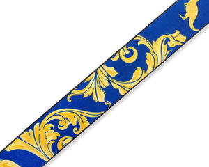 Tekstilni kaiš za gitaru Levy's Nita Strauss Artist Signature  Blue & Gold Baroque Tekstilni kaiš za gitaru - 1