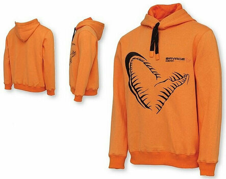 Sweatshirt Savage Gear Sweatshirt Mega Jaw Hoodie Sun Orange XL - 2