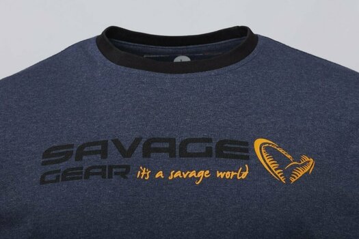 Horgászpóló Savage Gear Horgászpóló Signature Logo T-Shirt Fekete tinta L - 5