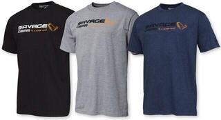 Angelshirt Savage Gear Signature Logo T-Shirt Blue Melange - 1