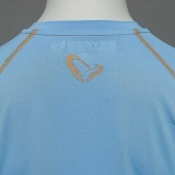 T-Shirt Savage Gear T-Shirt Aqua UV Long Sleeve Tee Bonnie Blue 2XL - 2