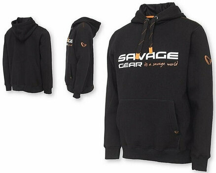Sweatshirt Savage Gear Sweatshirt Cosmo Hoodie Black Ink S - 3
