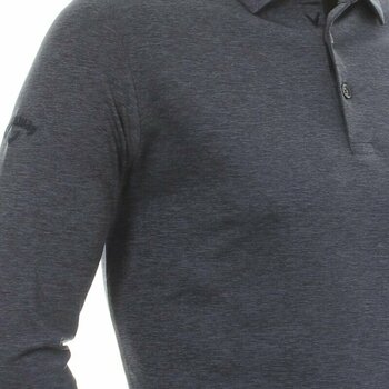 Polo Callaway Essential Long Sleeve Navy Chambray Heather L - 3