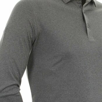 Polo-Shirt Callaway Essential Long Sleeve Quiet Shade Heather XL - 3