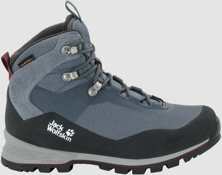 Womens Outdoor Shoes Jack Wolfskin Wilderness Lite Texapore W Pebble Grey/Burgundy 39,5 Womens Outdoor Shoes - 4