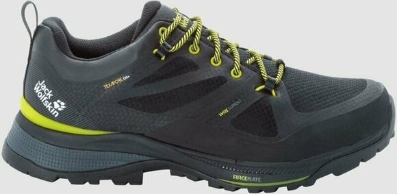 Mens Outdoor Shoes Jack Wolfskin Force Striker Texapore Low Black/Lime 44 Mens Outdoor Shoes - 4