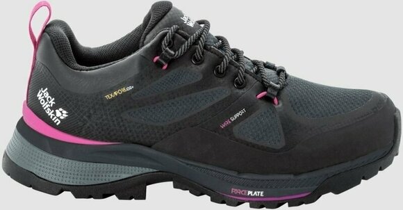 Womens Outdoor Shoes Jack Wolfskin Force Striker Texapore Low W Phantom/Pink 38 Womens Outdoor Shoes - 2