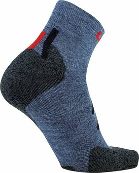 Socken UYN Trekking Approach Merino Low Cut Jeans/Anthracite/Red 45-47 Socken - 2
