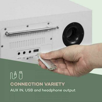 Επιτραπέζια Συσκευή Αναπαραγωγής Μουσικής Auna Silver Star CD-DAB Λευκό - 6