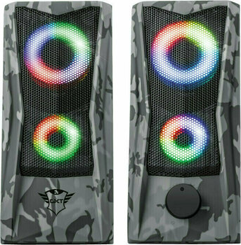 12W USB Powered Trust Gaming GXT 606 Javv RGB-Illuminated 2.0 Speaker Set for PC and Laptop Grey