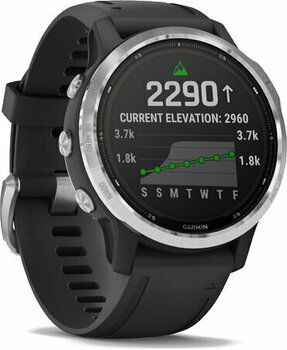 Smart hodinky Garmin Fenix 6S Solar Silver Black Band - 3