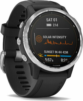 Smartwatch Garmin Fenix 6S Solar Silver Black Band - 4