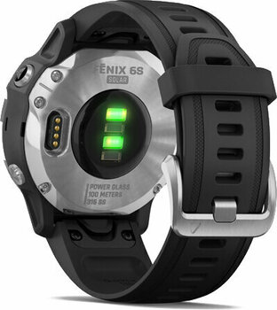 Smart hodinky Garmin Fenix 6S Solar Silver Black Band - 6