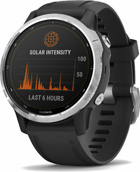 Smart hodinky Garmin Fenix 6S Solar Silver Black Band - 12