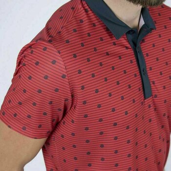Camiseta polo Galvin Green Monty Red-Navy L - 5