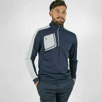 Pulover s kapuco/Pulover Galvin Green Dwight Navy-Bela 3XL - 3