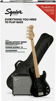 4-string Bassguitar Fender Squier Affinity Series Precision Bass PJ Pack MN Black - 2