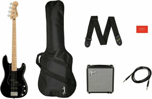 4-string Bassguitar Fender Squier Affinity Series Precision Bass PJ Pack MN Black - 3