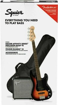 E-Bass Fender Squier Affinity Series Precision Bass PJ Pack LRL 3-Color Sunburst - 2