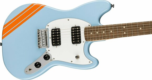 Elektrisk guitar Fender Squier FSR Bullet Competition Mustang HH LRL WPG Daphne Blue - 3