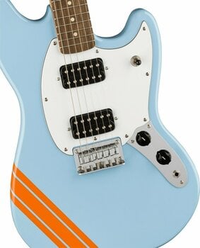 Guitarra electrica Fender Squier FSR Bullet Competition Mustang HH LRL WPG Daphne Blue - 4