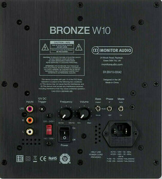 Subwoofer Hi-Fi Monitor Audio Bronze W10 Urban Grey - 3