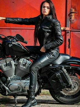 Motorcycle Leather Pants Trilobite 2061 Leggins Black 28 Motorcycle Leather Pants - 8